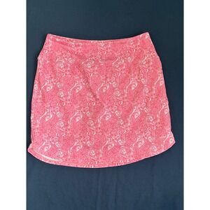 Viddia Womens Pink Paisley Activewear Golf Tennis Skort Size Large NWT